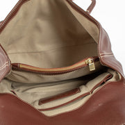 Shop the authentic Loro Piana Dark Brown Leather Shoulder Bag second hand on Labellov.com