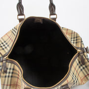 Shop the authentic Burberry Beige Haymarket Check Duffle Bag second hand on Labellov.com!