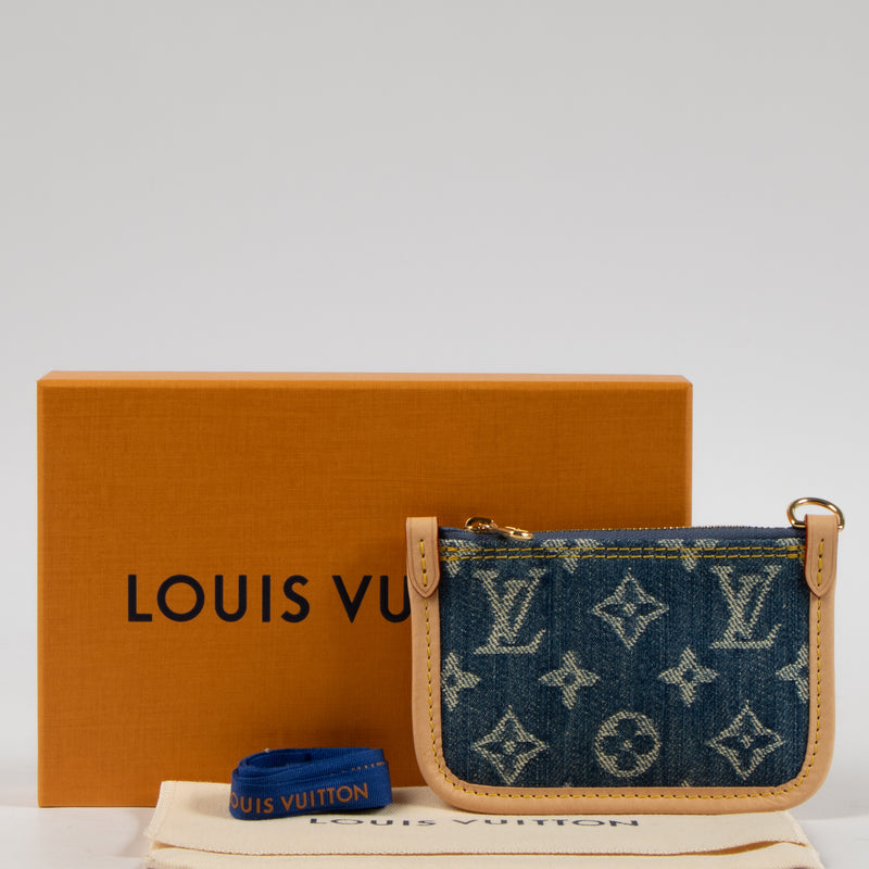 Shop this authentic Louis Vuitton Blue Denim All-In BB Pouch pre-loved on Labellov.com