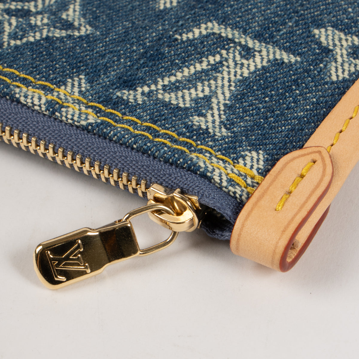 Shop this authentic Louis Vuitton Blue Denim All-In BB Pouch pre-loved on Labellov.com
