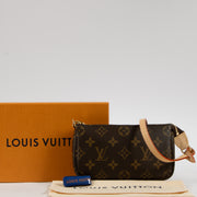Shop this authentic Louis Vuitton Monogram Bucket Pochette with Strap Pre-Loved on Labellov.com