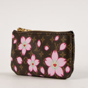Shop this authentic Louis Vuitton Murakami Monogram Cherry Blossom Key Pouch Pre-Loved on Labellov.com