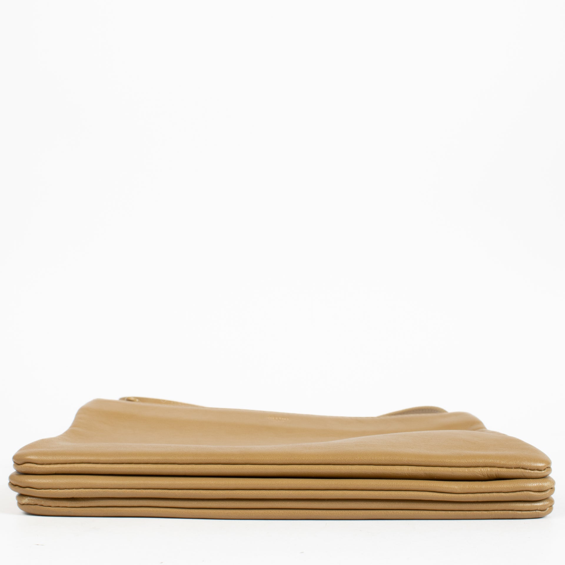 Celine Beige Leather Large Trio Bag