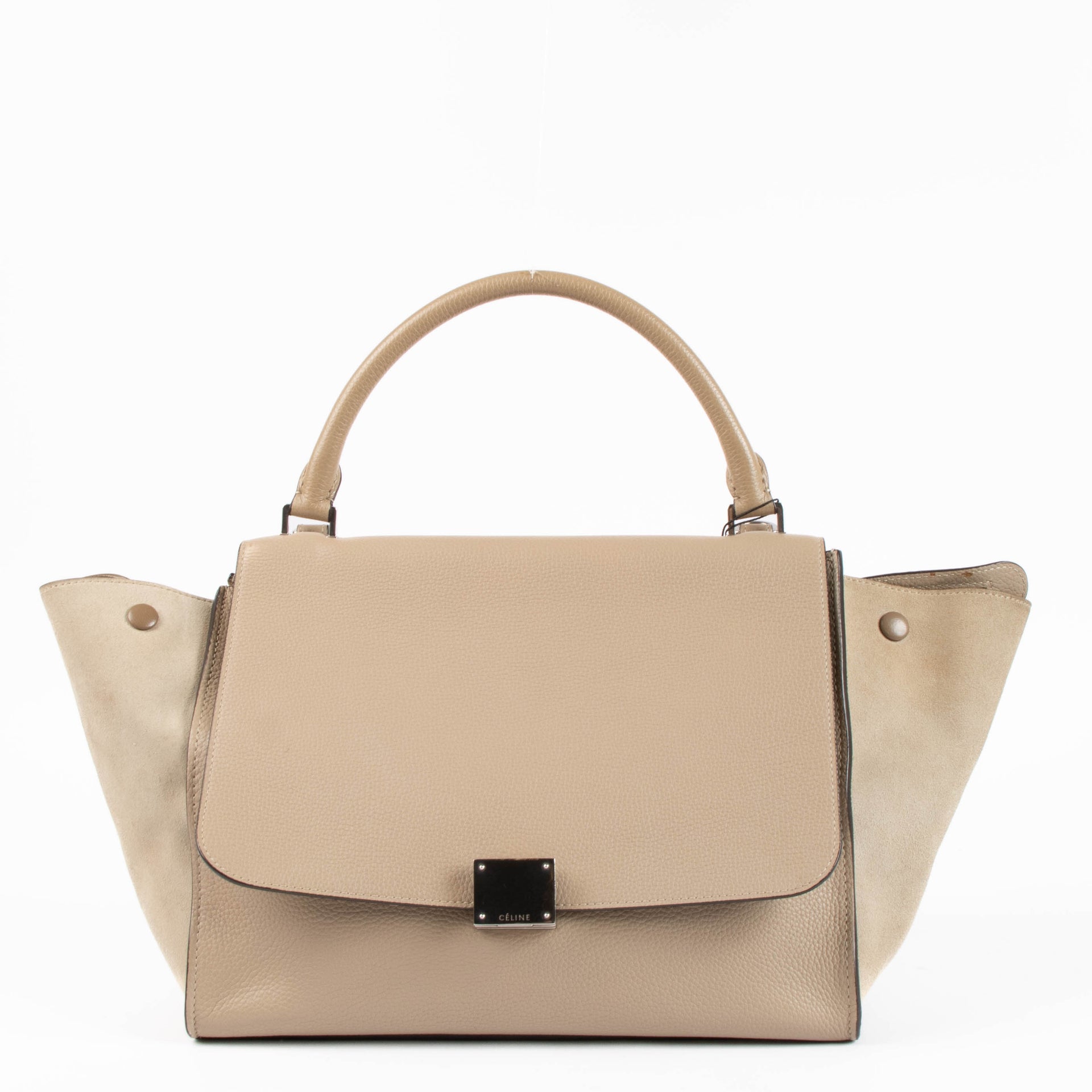 Celine Beige Leather Medium Trapeze Bag