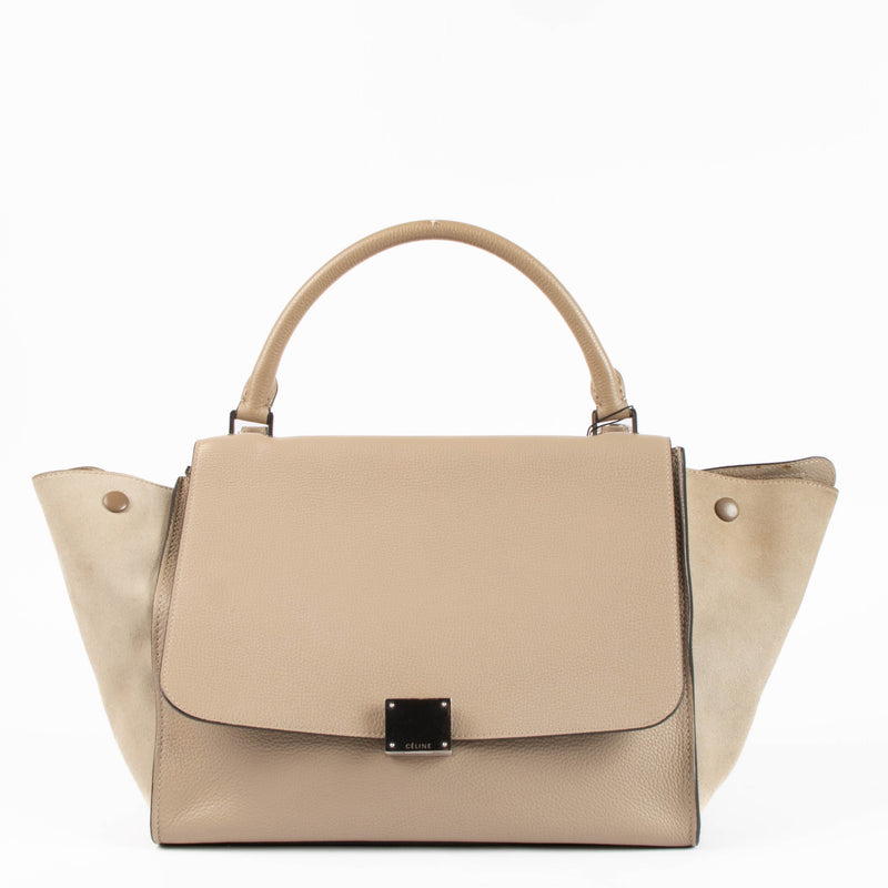 Celine Beige Leather Medium Trapeze Bag