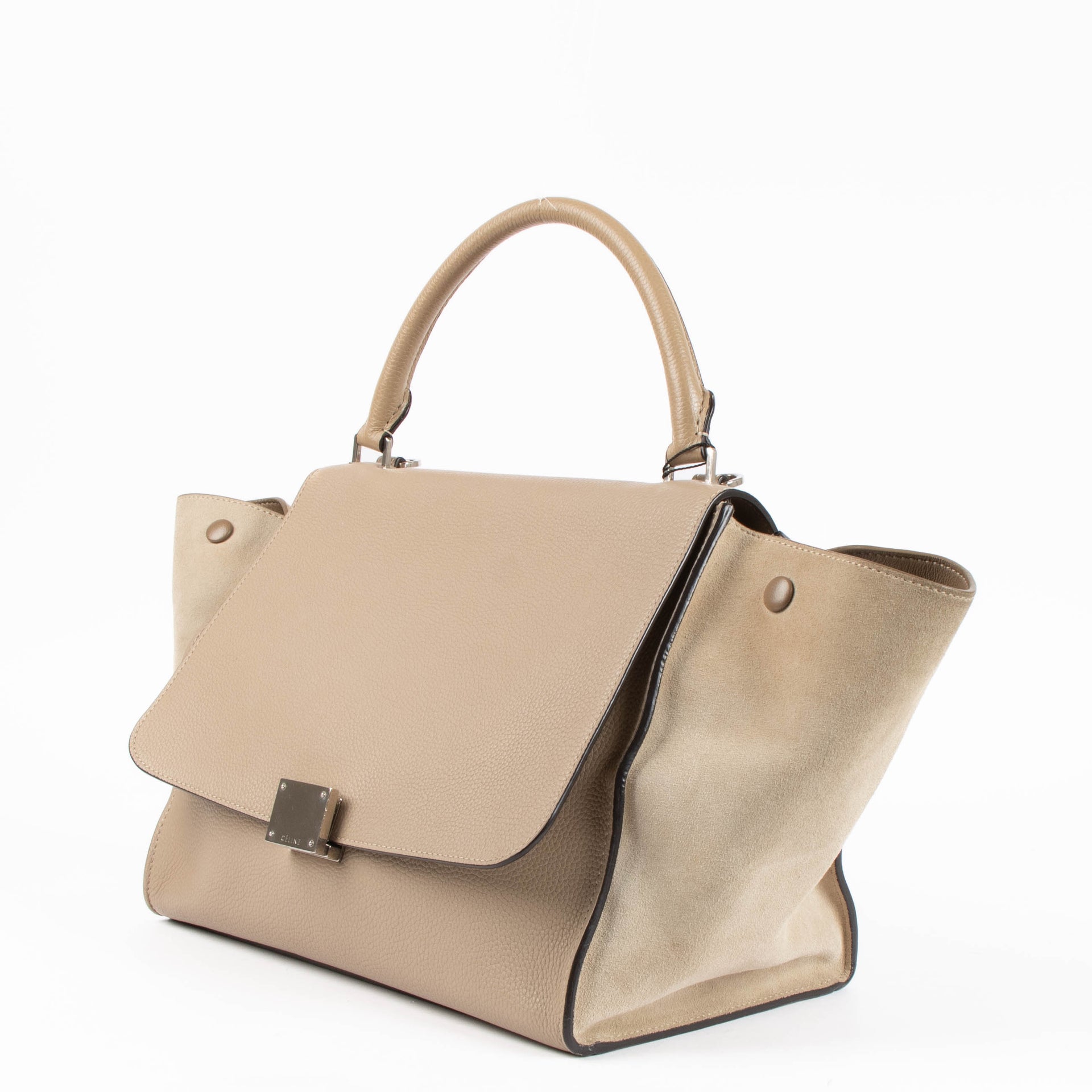 Celine Beige Leather Medium Trapeze Bag