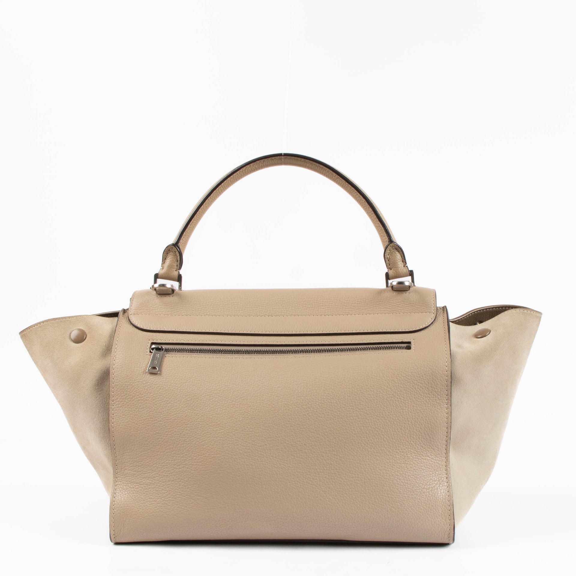 Celine Beige Leather Medium Trapeze Bag