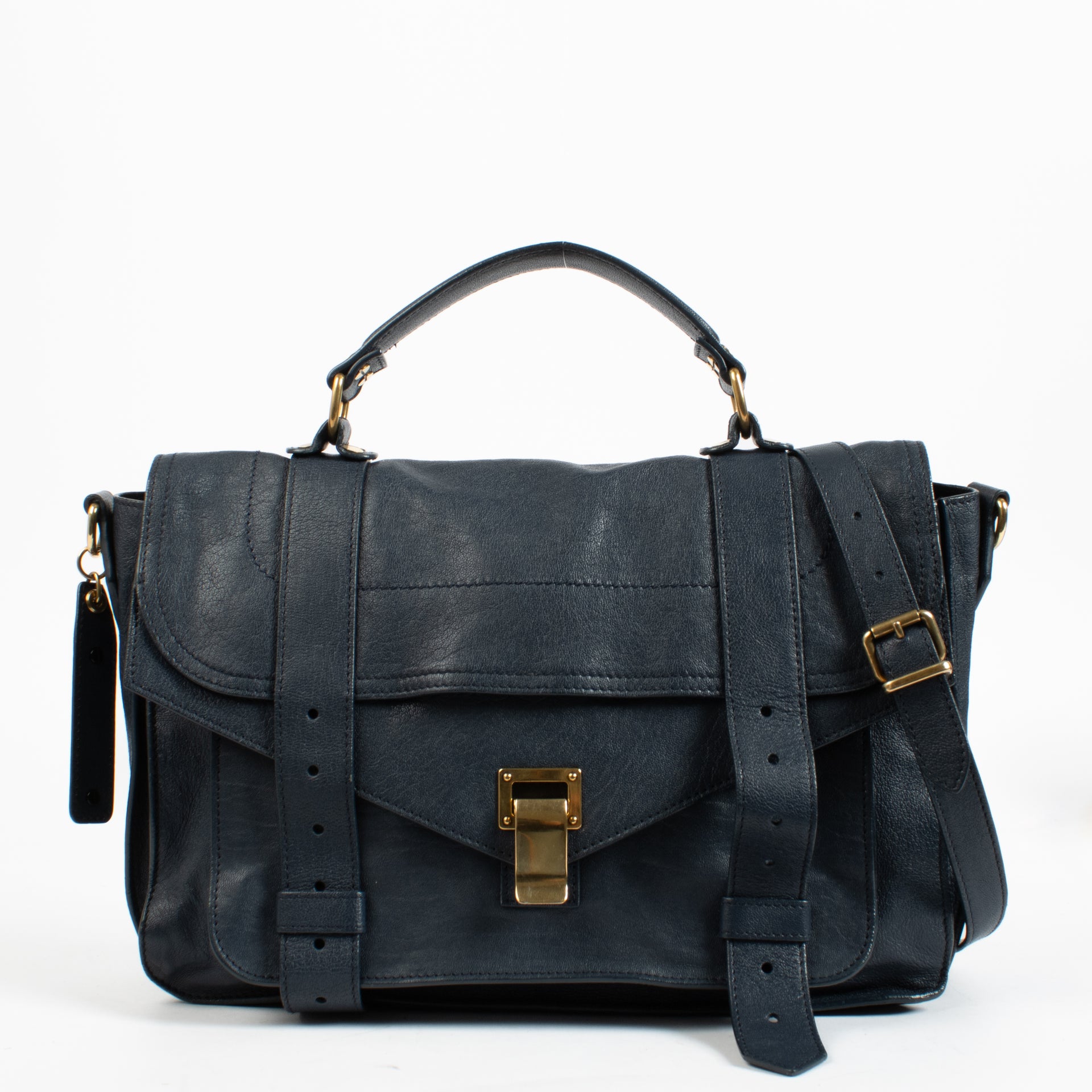 Proenza Schouler Blue Leather PS1 Medium Bag