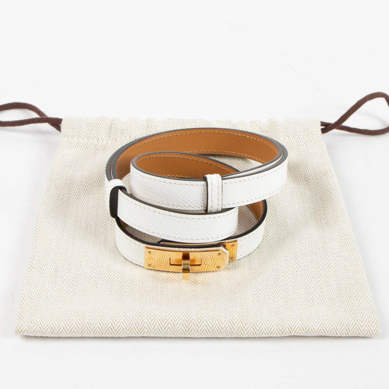 Hermes White Kelly Belt