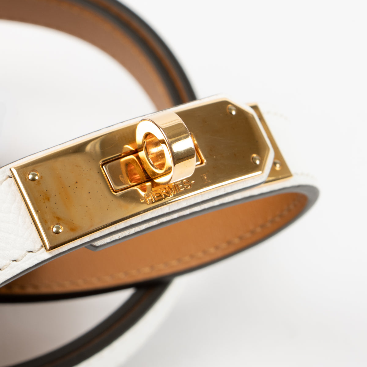 Hermes White Kelly Belt