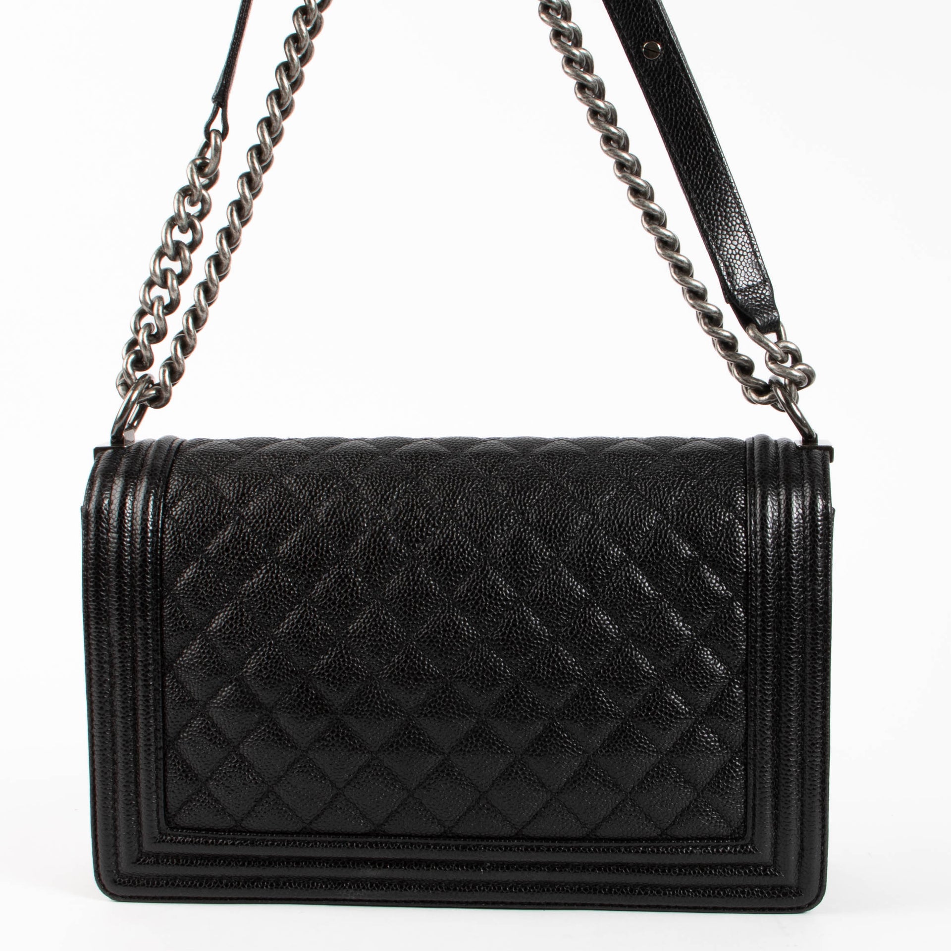 Chanel Black Caviar Large Boy Chanel Bag