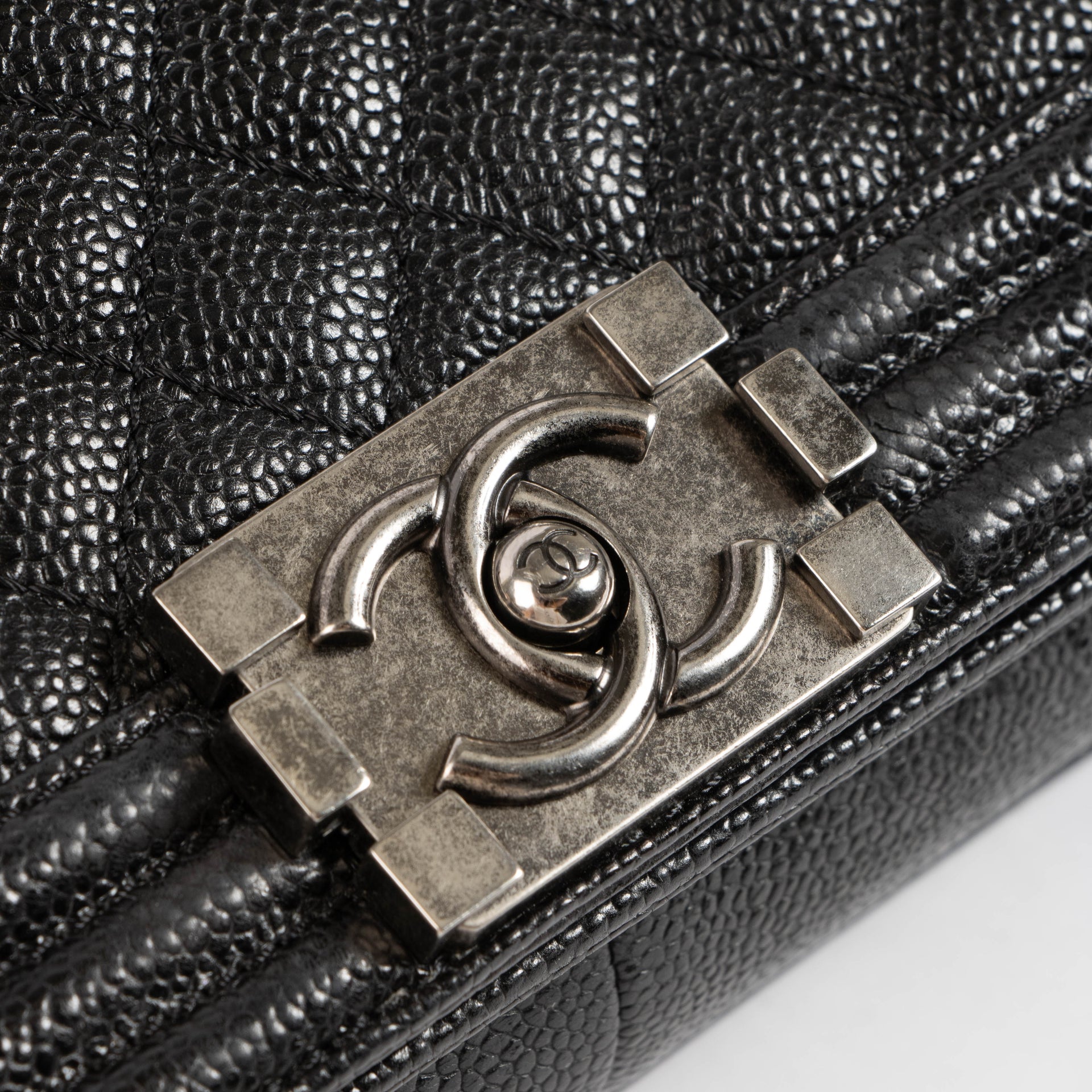 Chanel Black Caviar Large Boy Chanel Bag