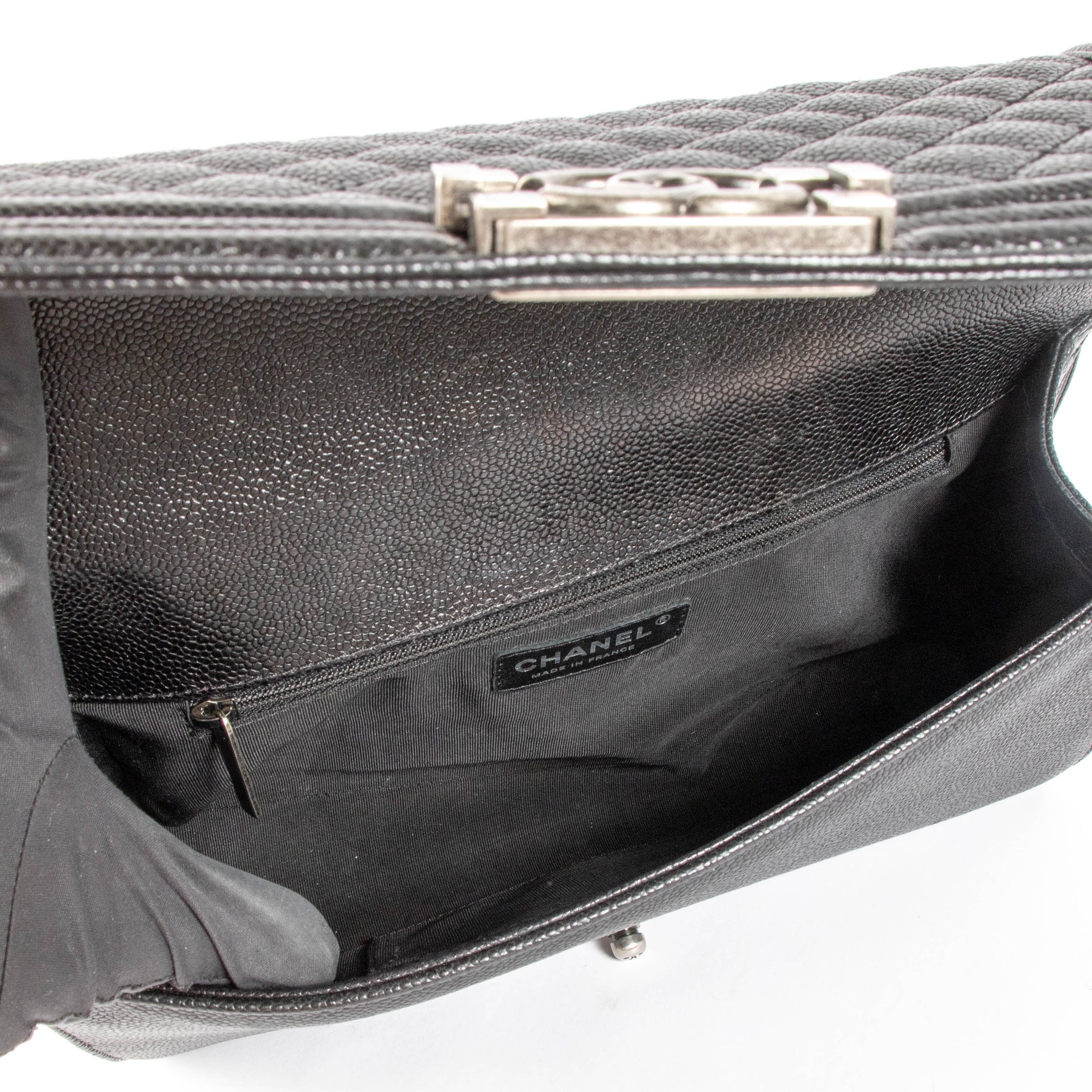 Chanel Black Caviar Large Boy Chanel Bag