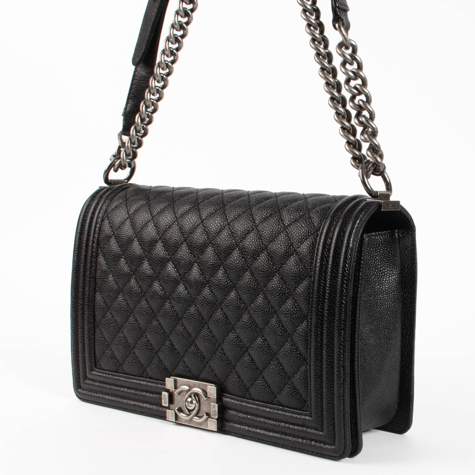 Chanel Black Caviar Large Boy Chanel Bag
