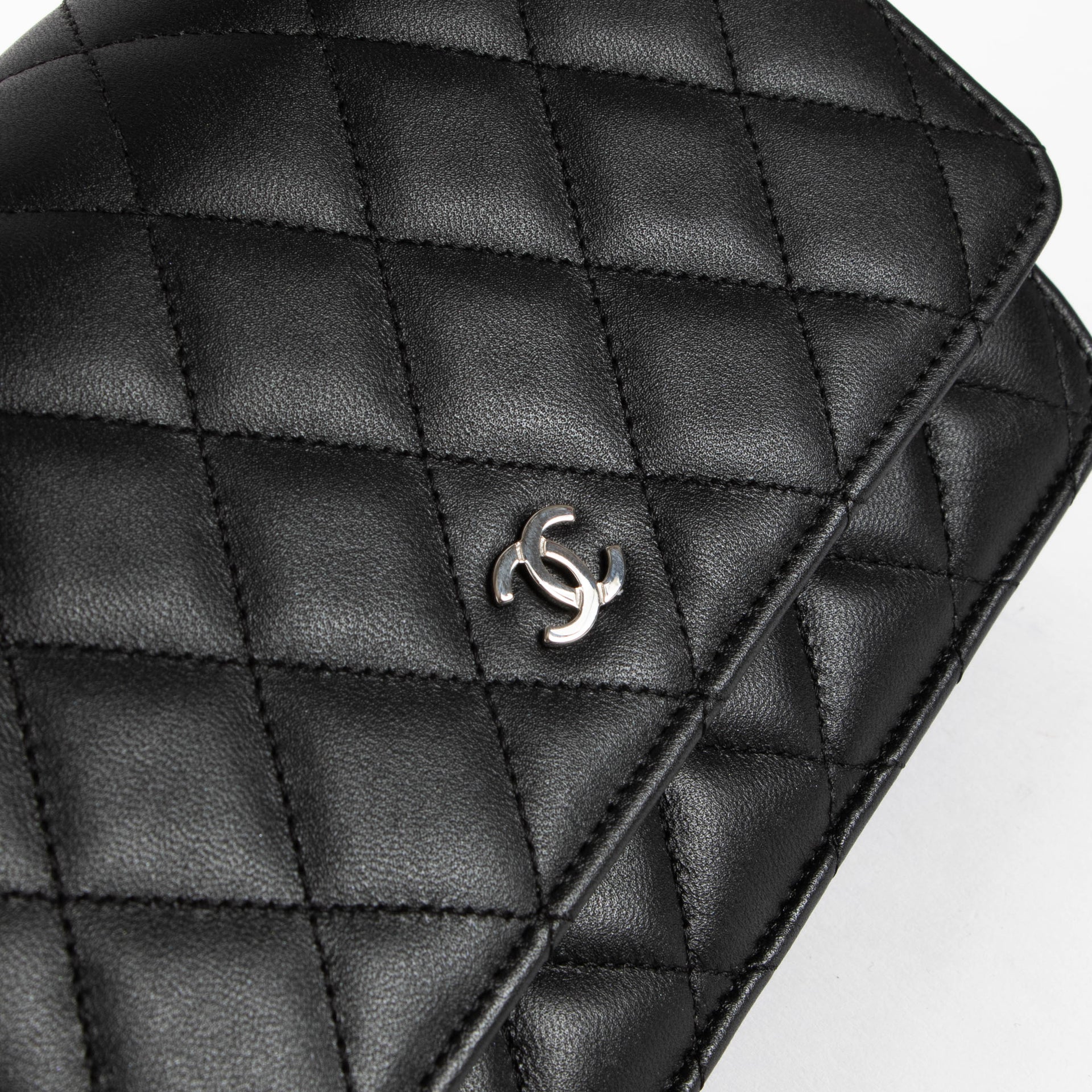 Chanel Black Lambskin Wallet On Chain