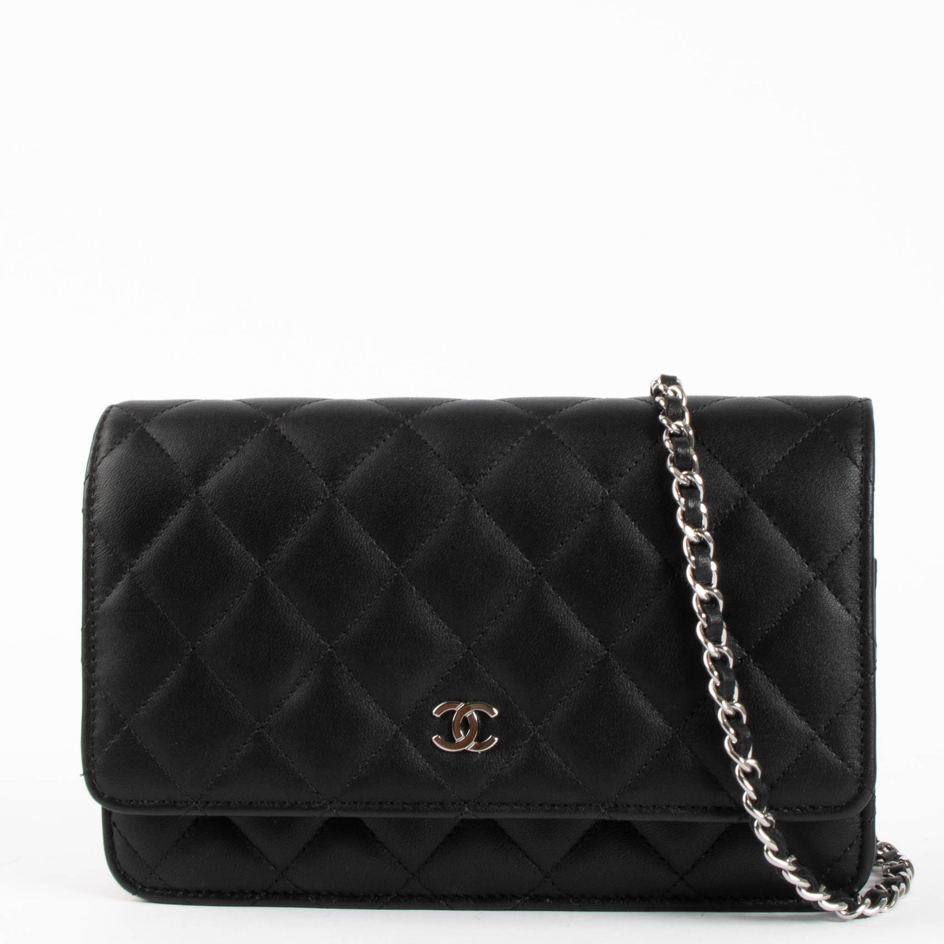 Chanel Black Lambskin Wallet On Chain