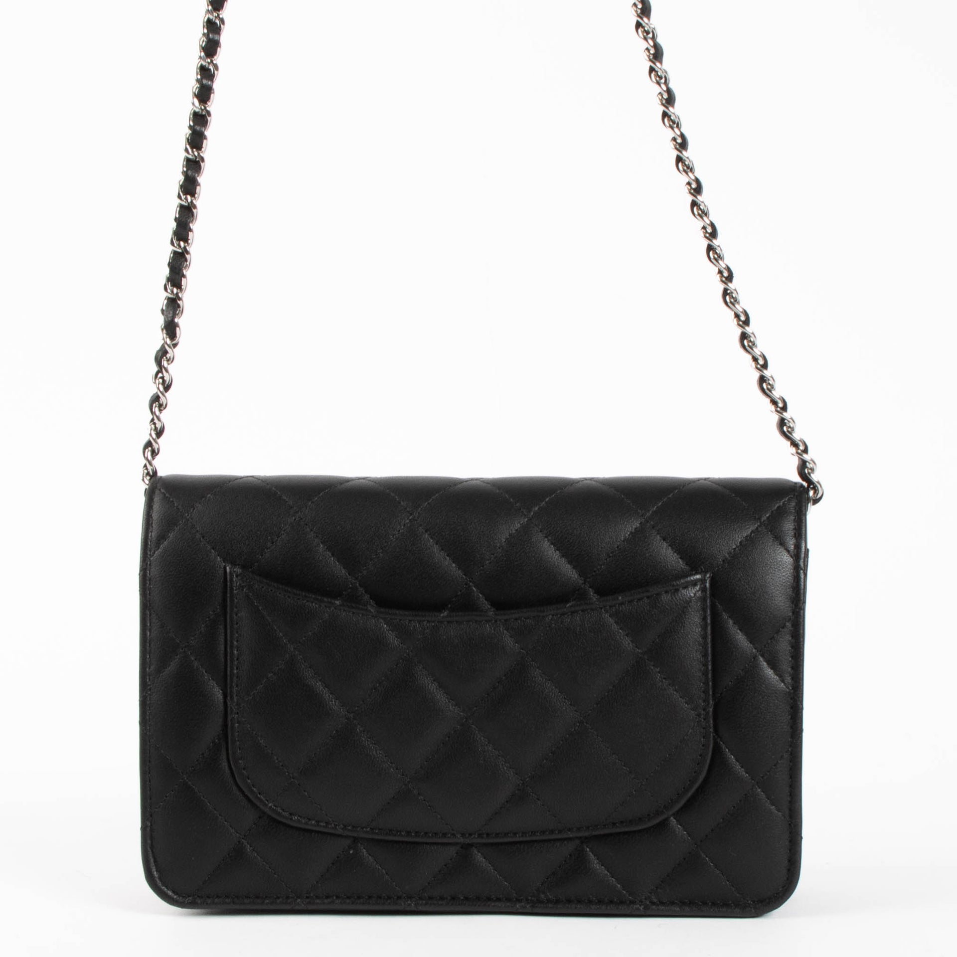 Chanel Black Lambskin Wallet On Chain