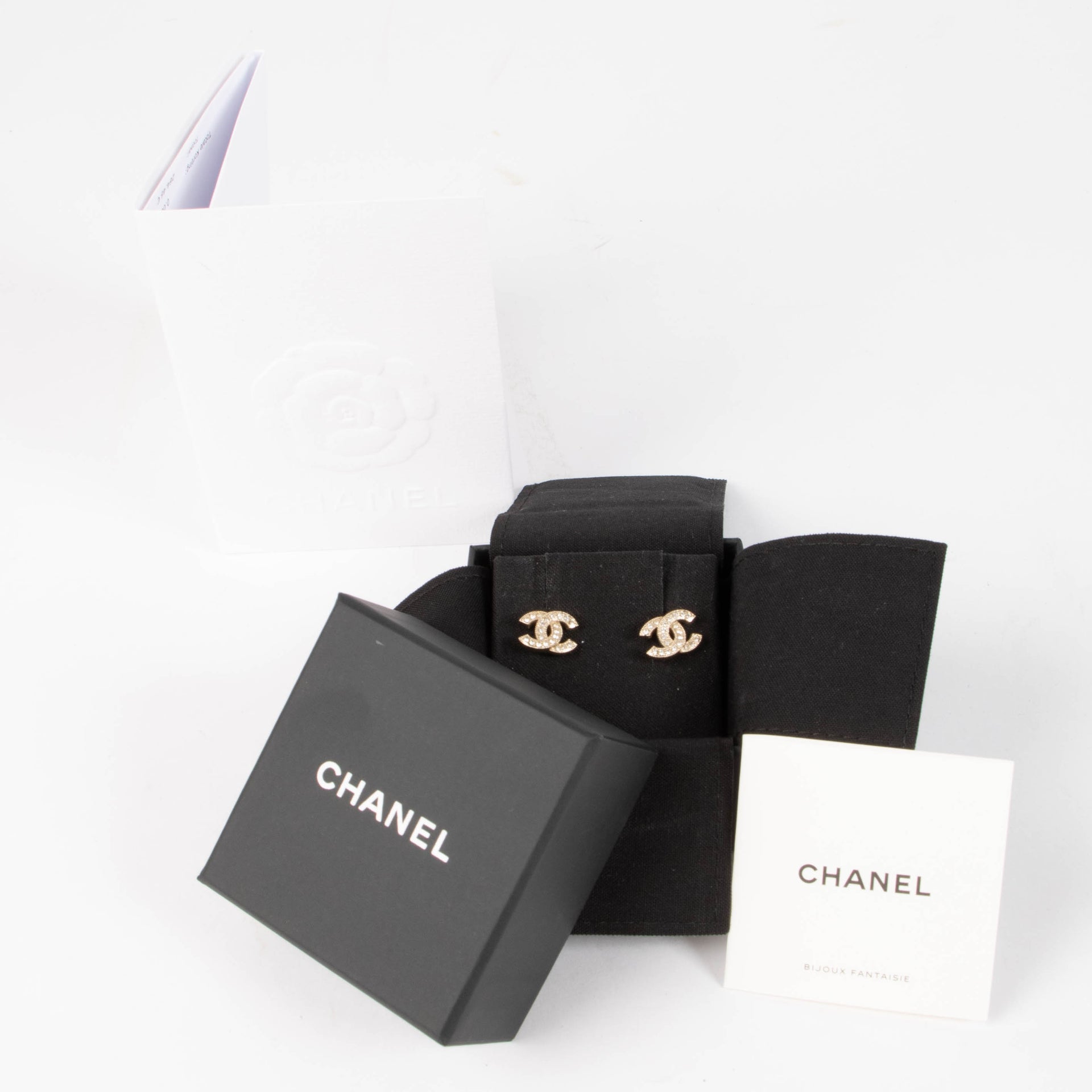 Shop this 100% authentic Chanel 20V Crystal CC Earrings at Labellov.com