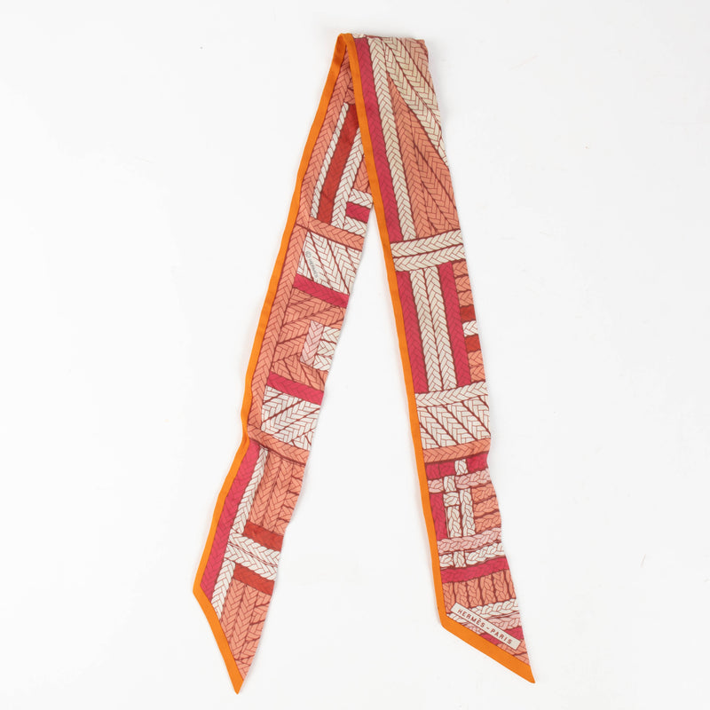 Hermès Multicolor Silk Tresses H Twilly