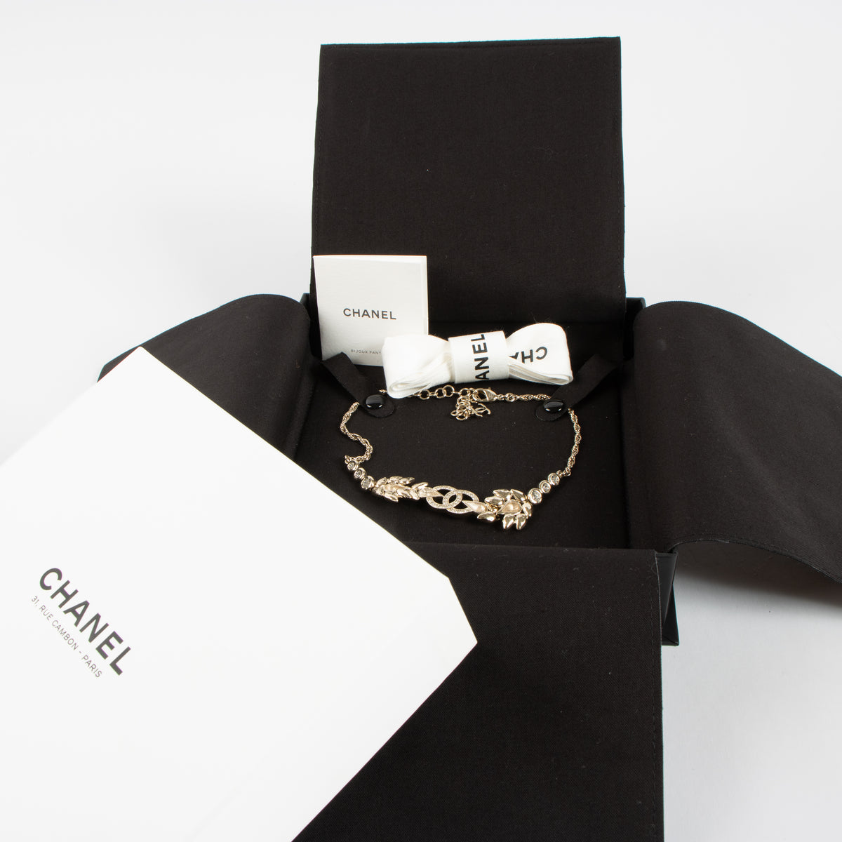 Chanel 25S Gold Tone CC Choker Necklace