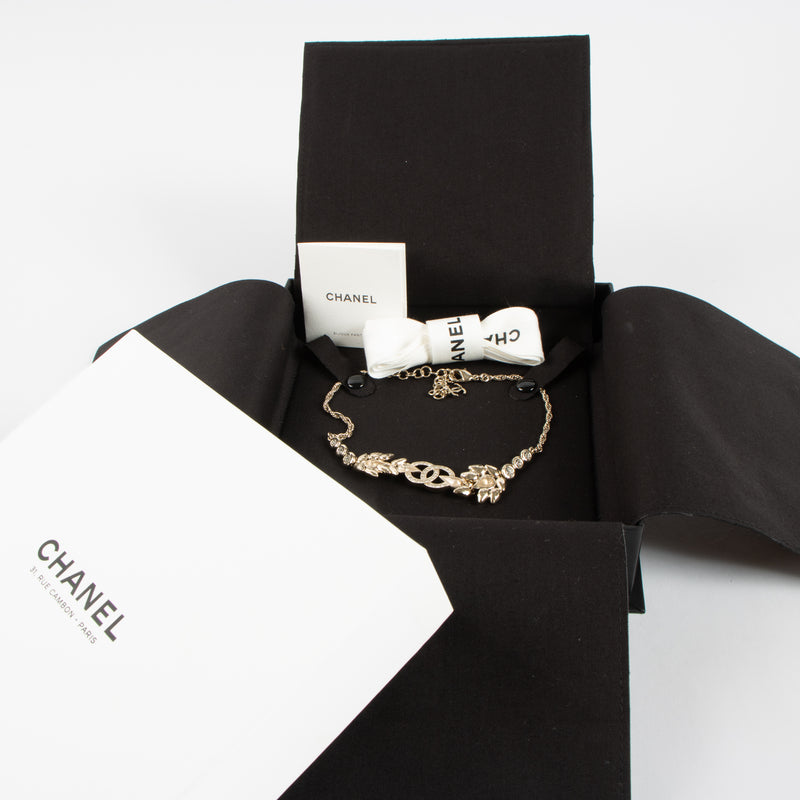 Chanel 25S Gold Tone CC Choker Necklace