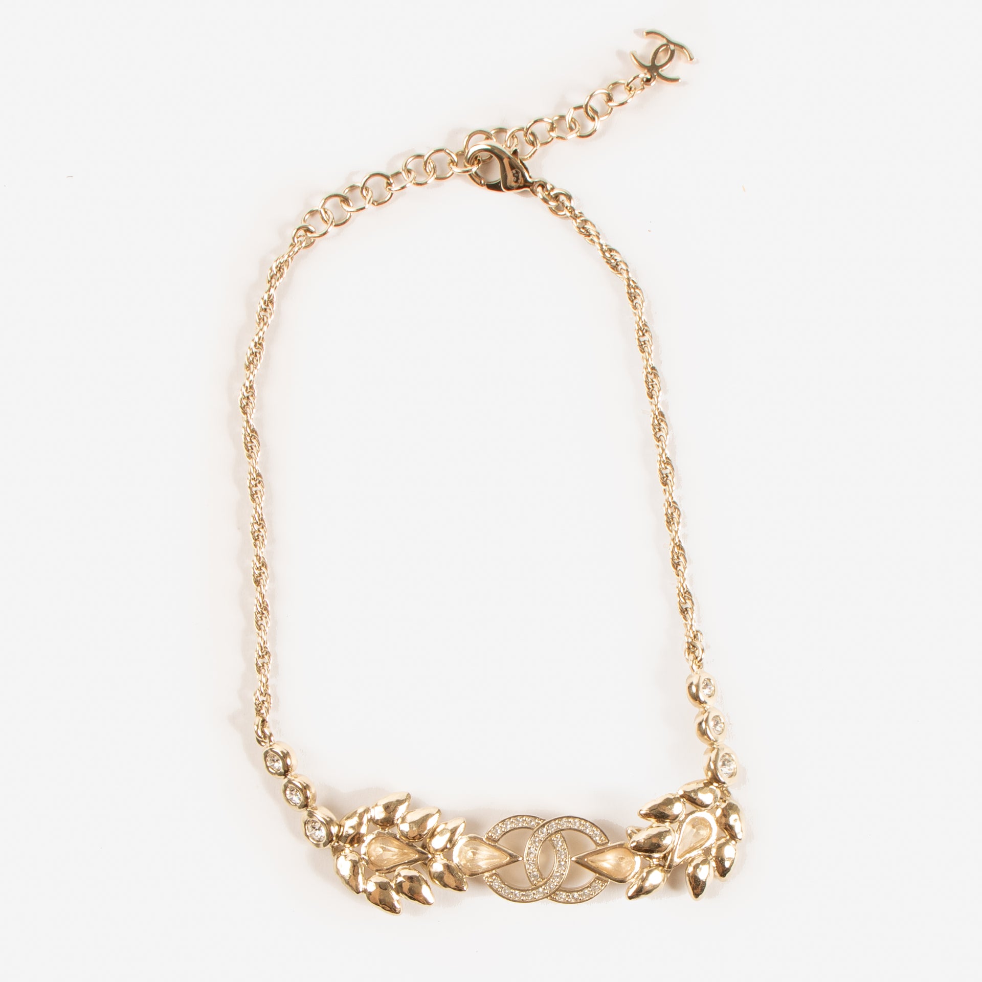 Chanel 25S Gold Tone CC Choker Necklace