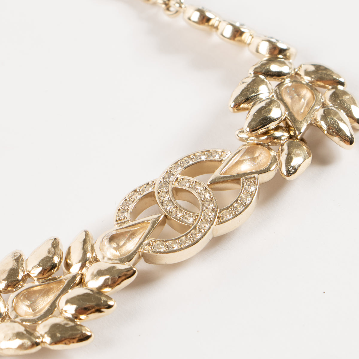 Chanel 25S Gold Tone CC Choker Necklace