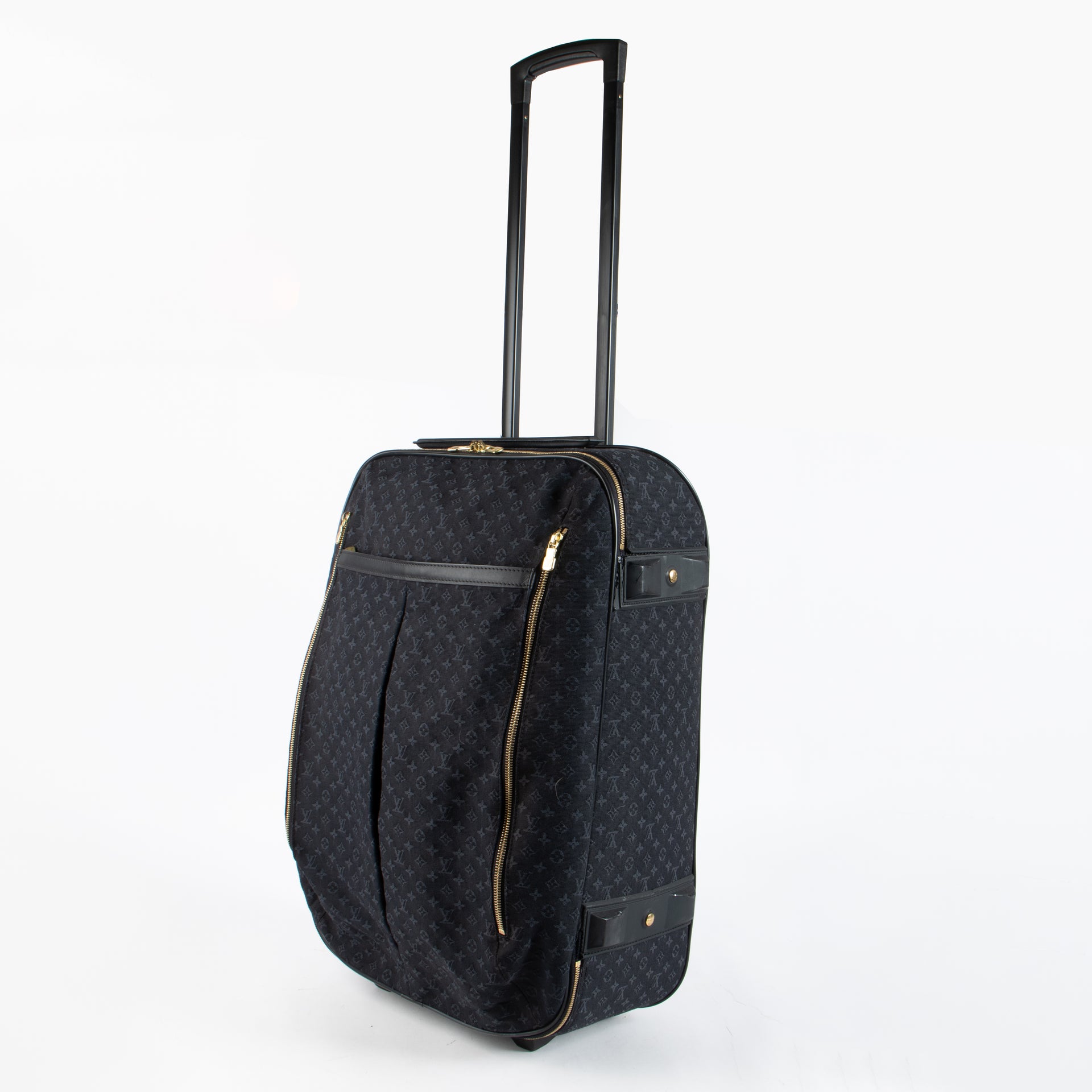 Shop this authentic Louis Vuitton Monogram Mini Lin Blue Rolling Luggage pre-loved on Labellov.com