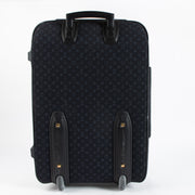 Shop this authentic Louis Vuitton Monogram Mini Lin Blue Rolling Luggage pre-loved on Labellov.com