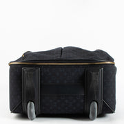 Shop this authentic Louis Vuitton Monogram Mini Lin Blue Rolling Luggage pre-loved on Labellov.com