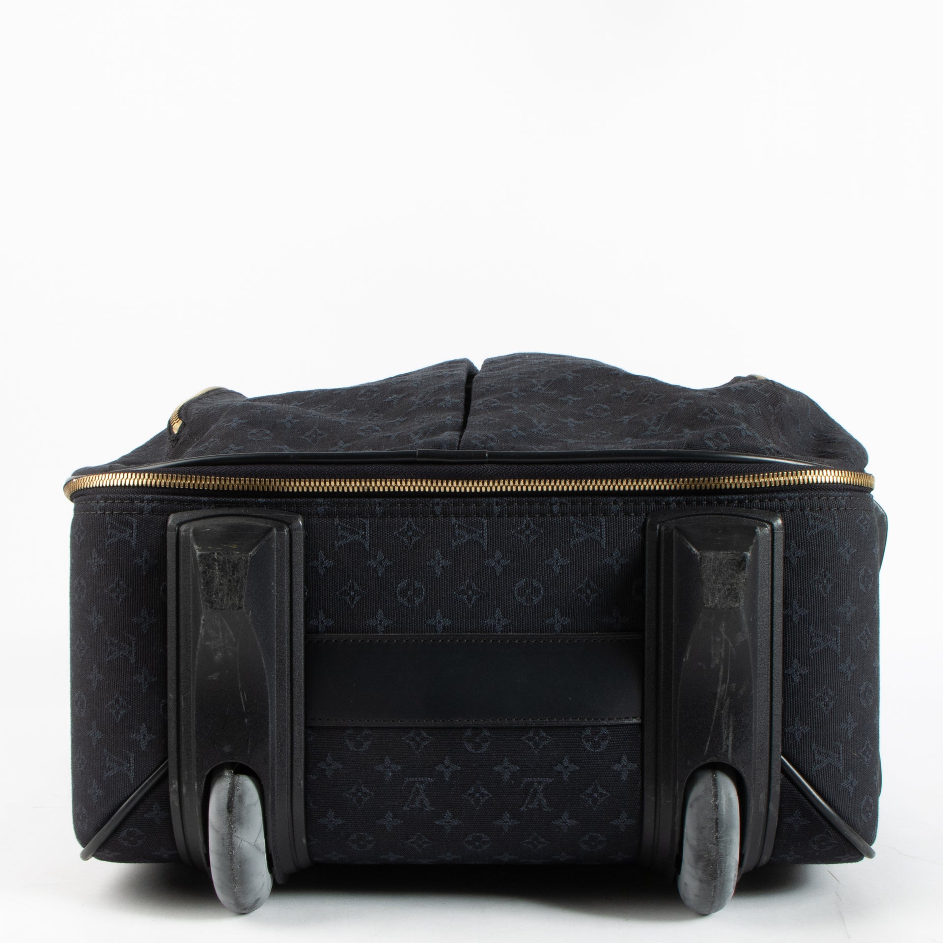 Shop this authentic Louis Vuitton Monogram Mini Lin Blue Rolling Luggage pre-loved on Labellov.com
