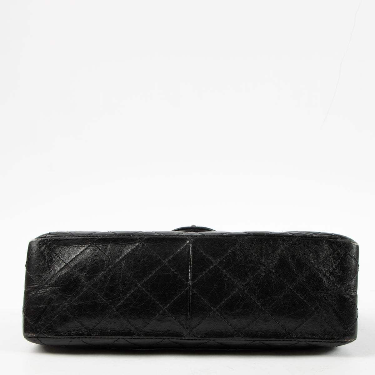 Shop this authentic Chanel Black Aged Calfskin Large Reissue 2.55 Bag pre-loved on Labellov.com