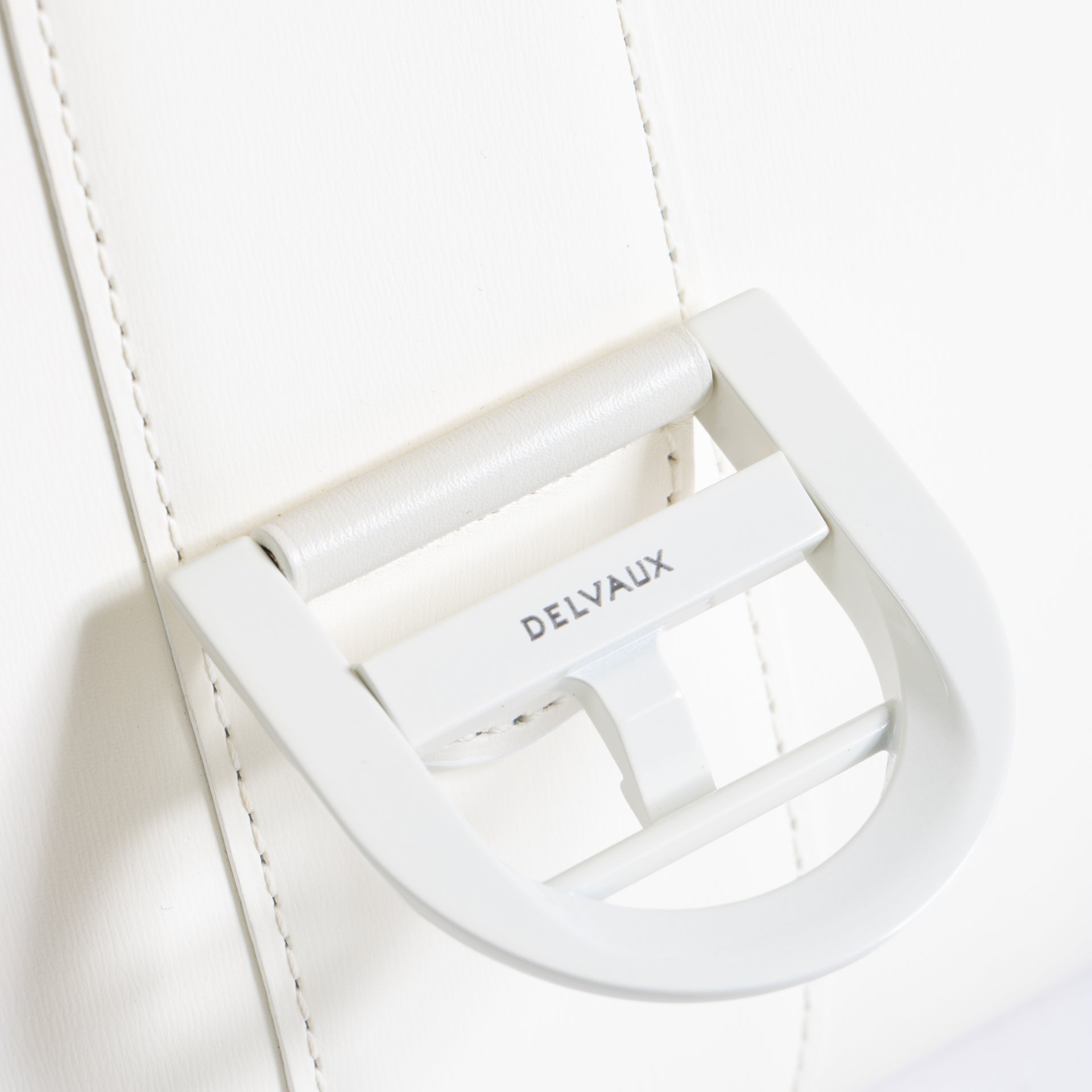 Delvaux Ivory Box Calf Brillant MM Magic Bag