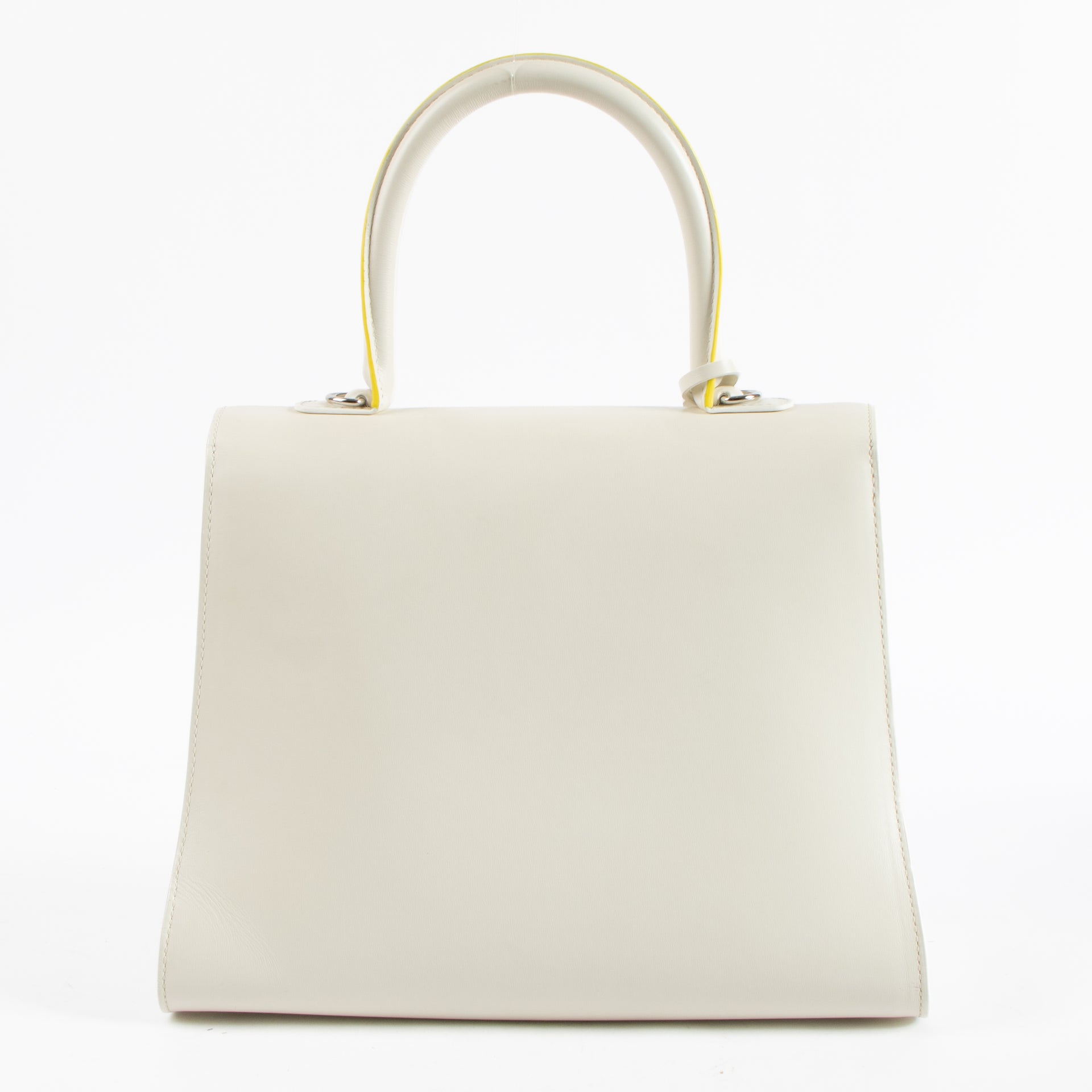 Delvaux Ivory Box Calf Brillant MM Magic Bag
