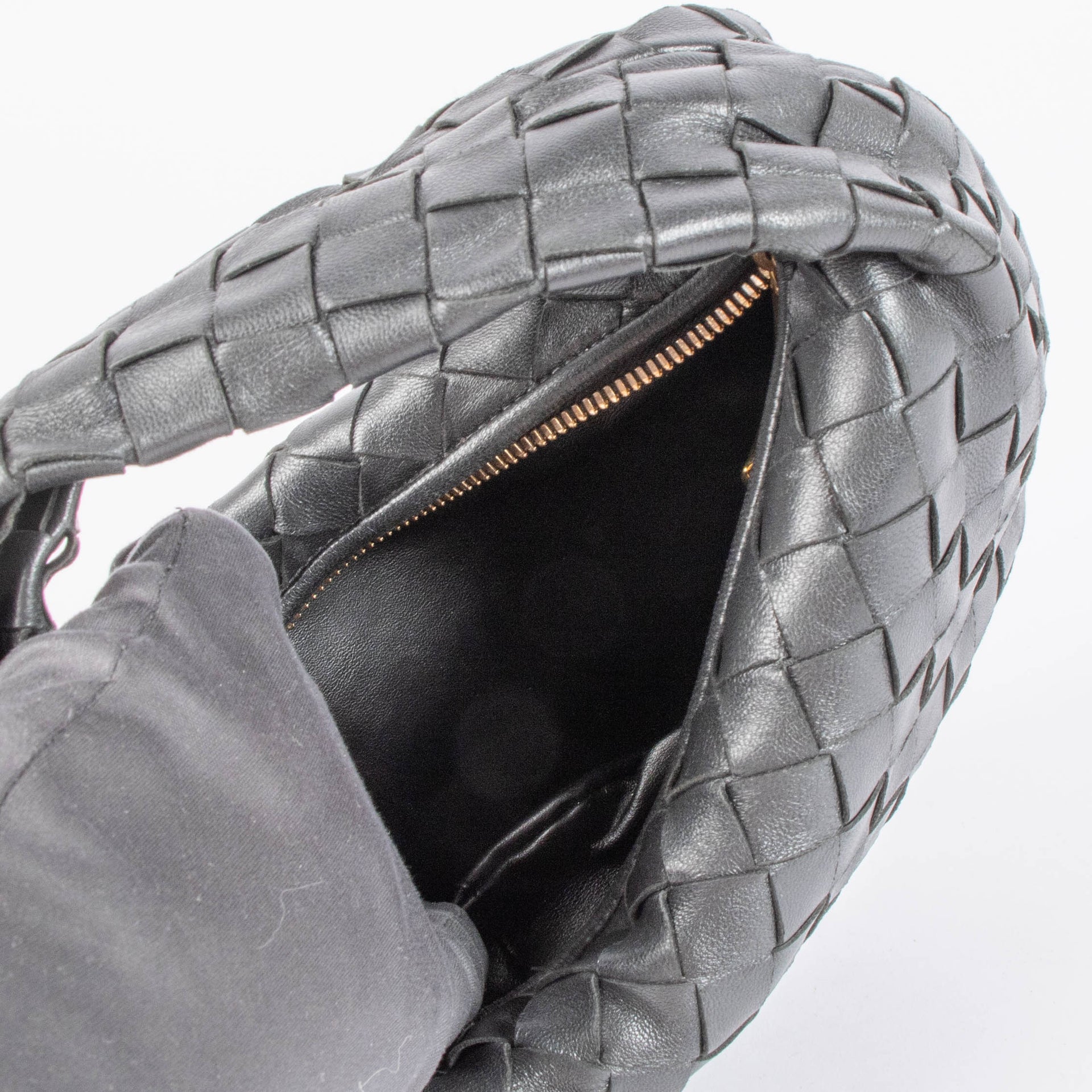 Bottega Veneta Black Intrecciato Jodie Mini Bag