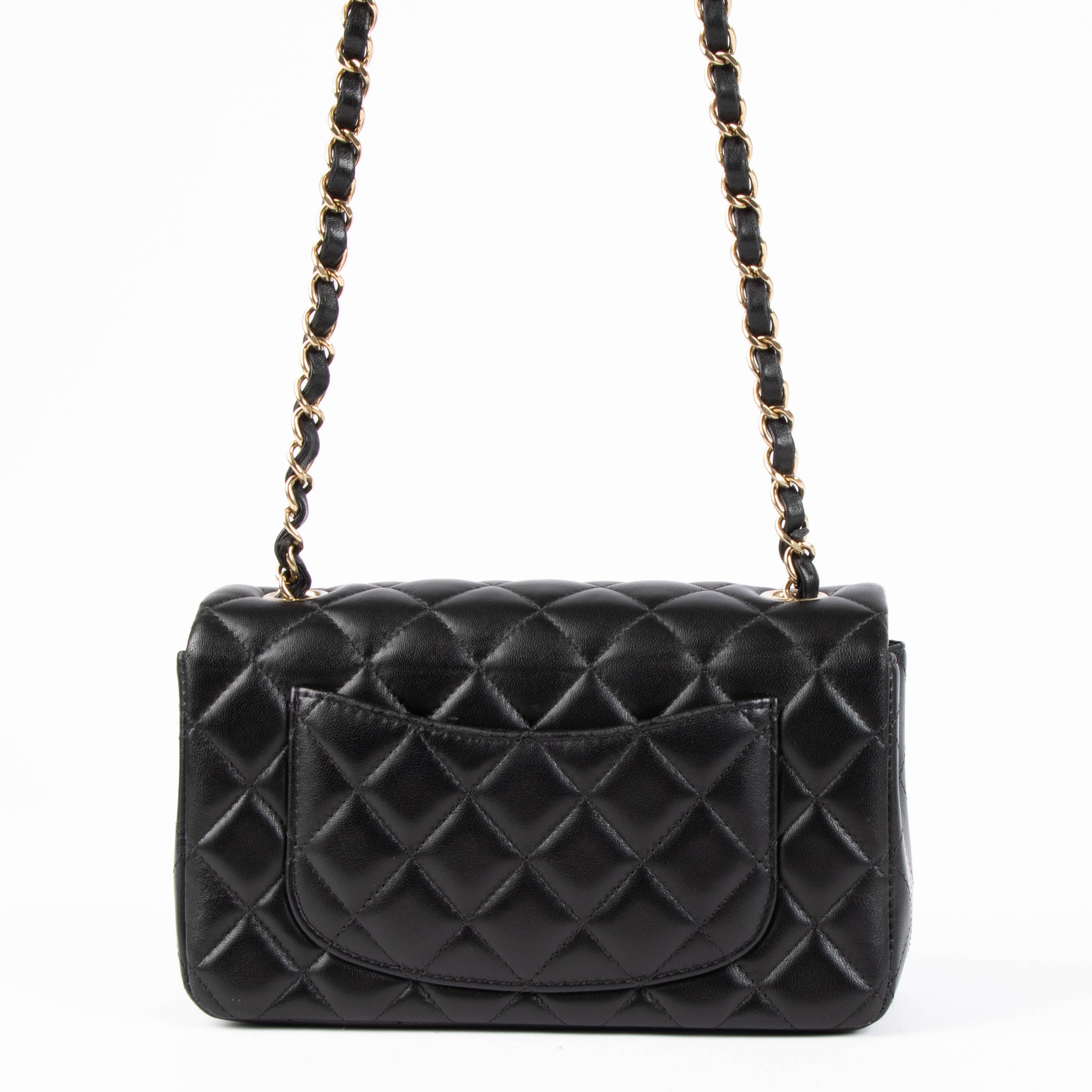 Chanel Black Lambskin Mini Classic Rectangular Bag – Labellov