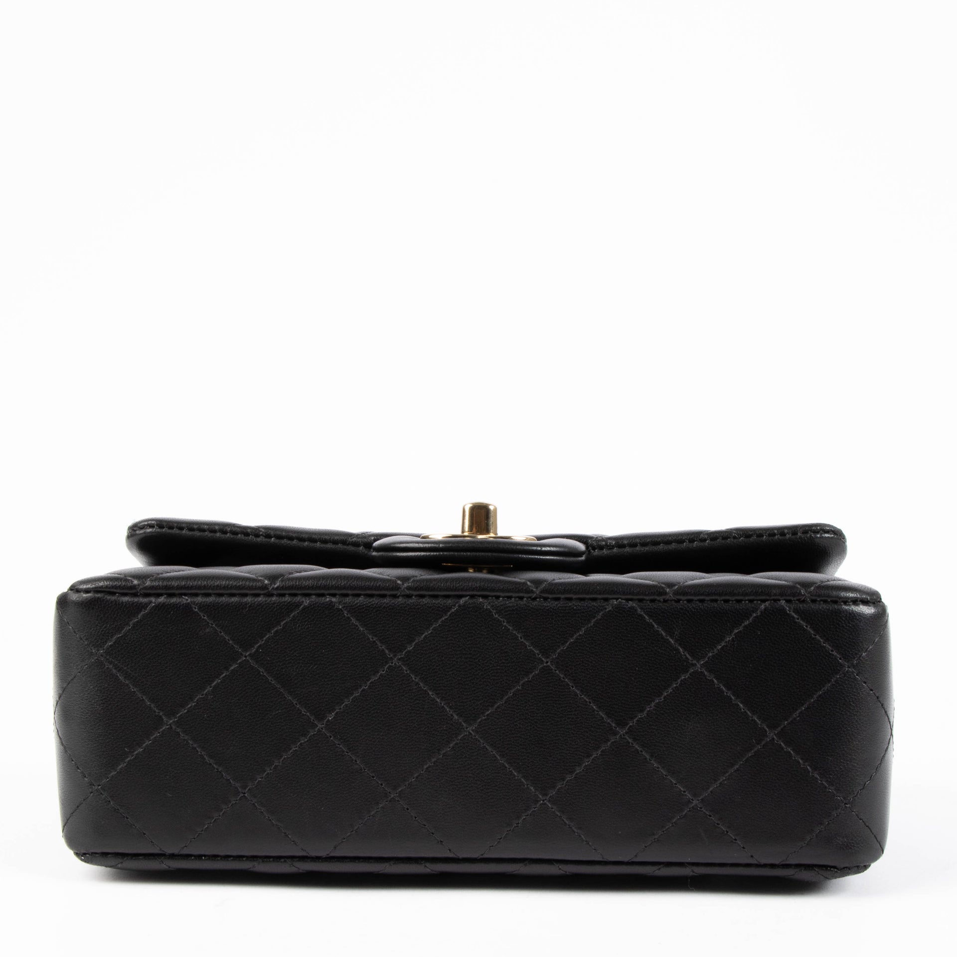 Chanel Black Lambskin Mini Classic Rectangular Bag