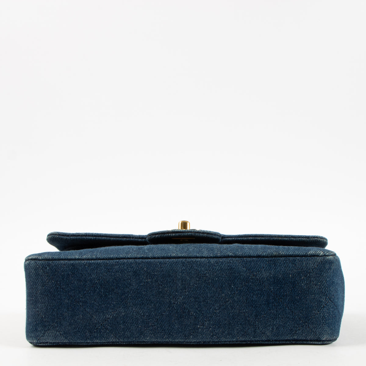 Chanel Vintage Blue Denim Small Classic Handbag