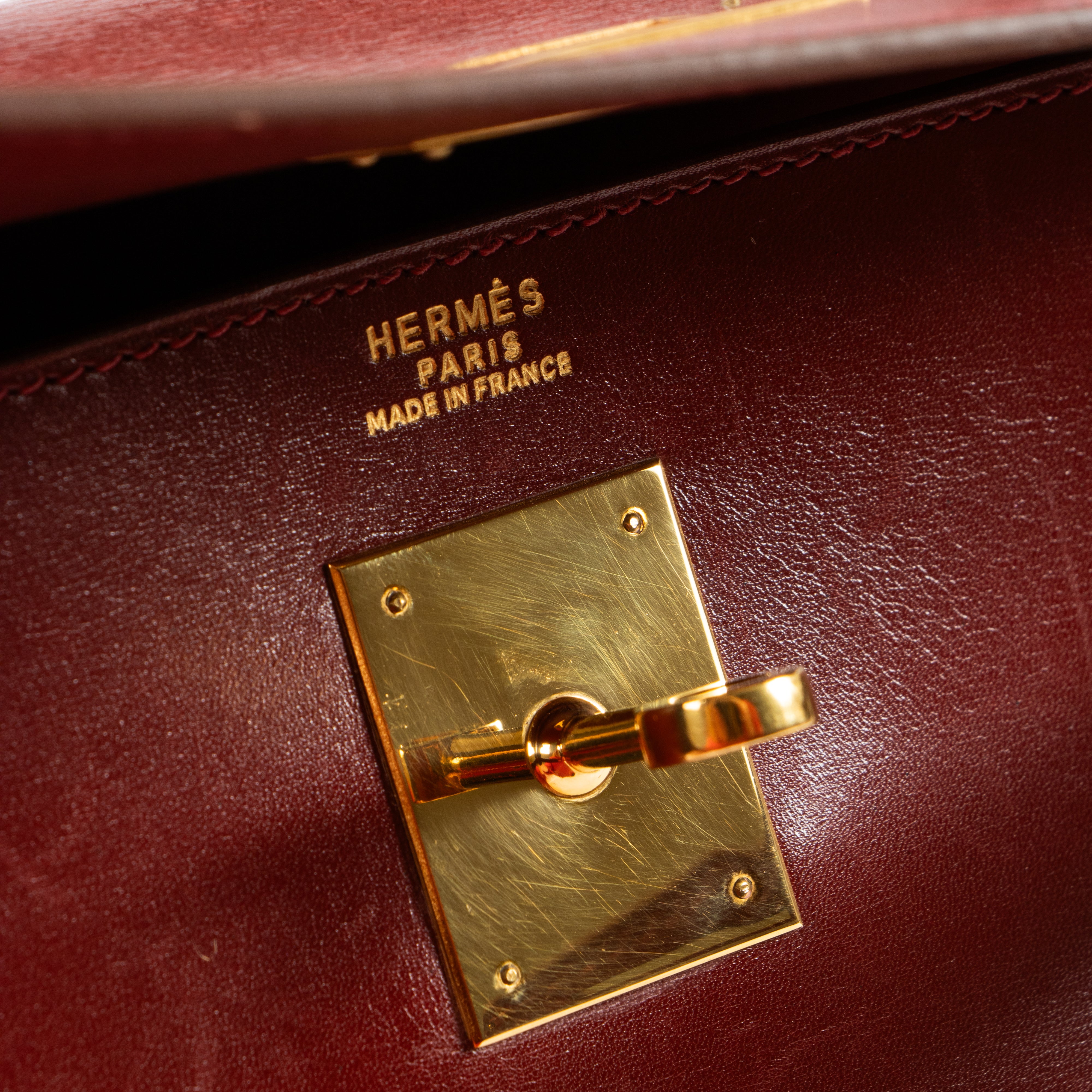 Hermes Vintage Kelly 32 Rouge Vif Box GHW – Labellov