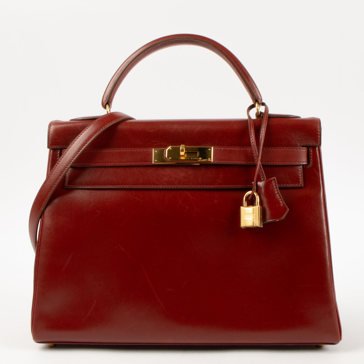 Shop the authentic Hermes Vintage Kelly 32 Rouge Vif Box GHW on Labellov.com.
