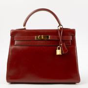 Shop the authentic Hermes Vintage Kelly 32 Rouge Vif Box GHW on Labellov.com.
