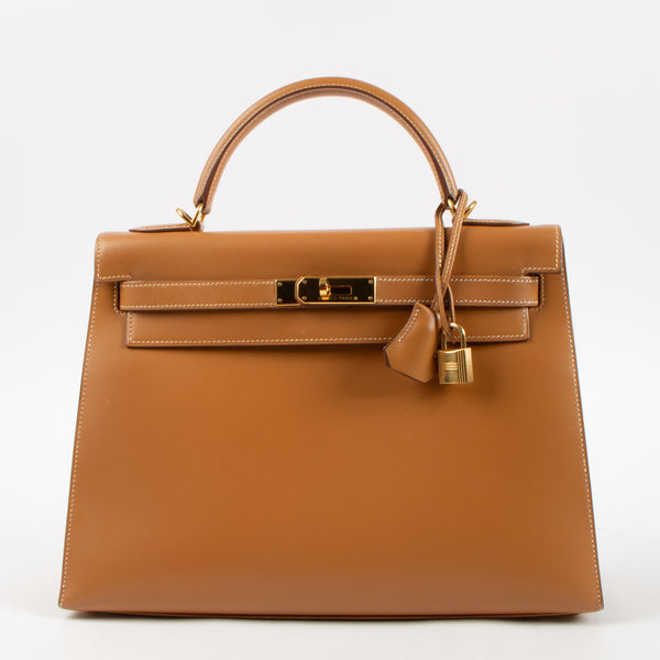 Hermes Vintage Kelly 32 Naturel Sable Box GHW – Labellov