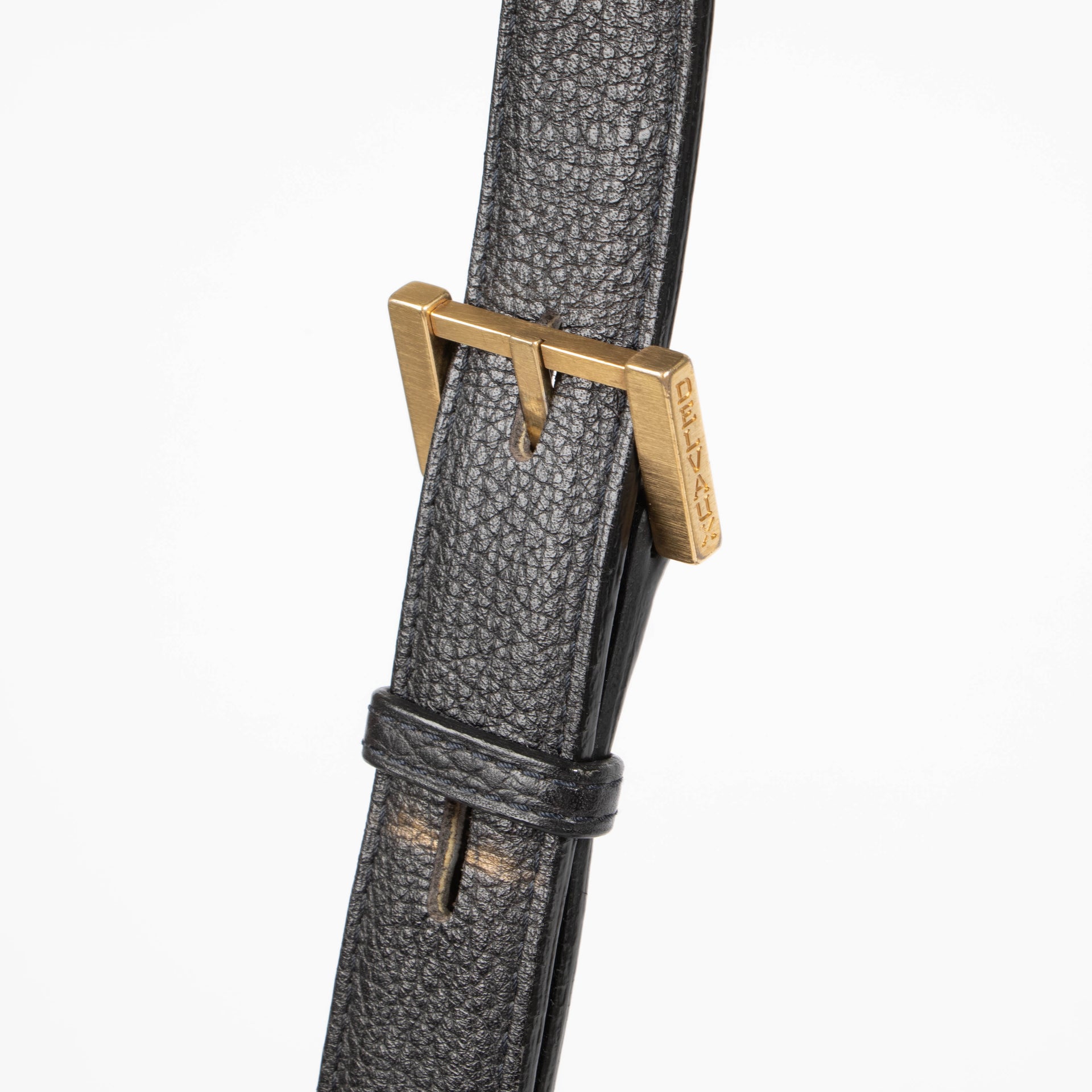Delvaux Black Louise Baudrier GM Messenger Bag
