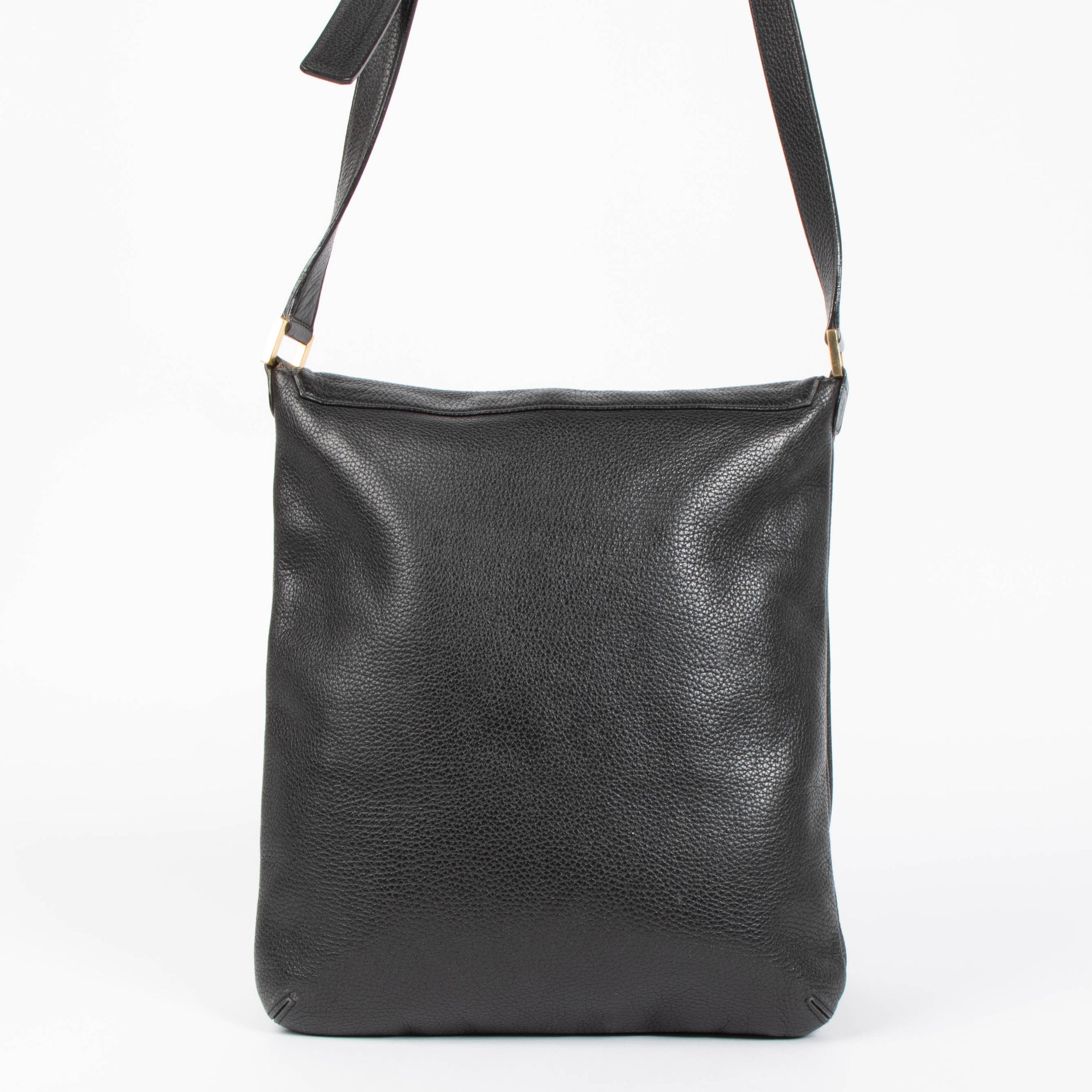 Delvaux Black Louise Baudrier GM Messenger Bag