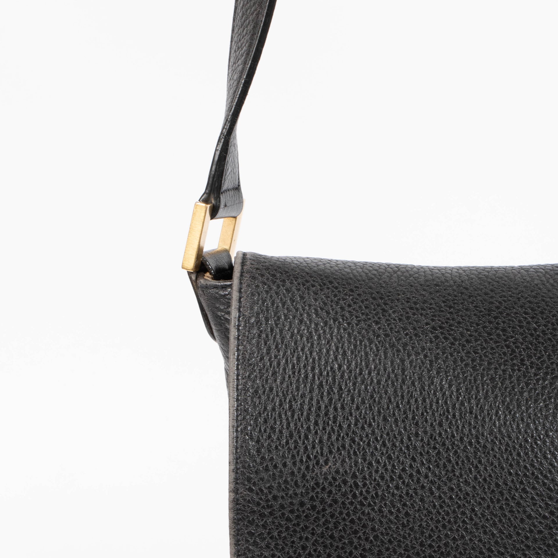Delvaux Black Louise Baudrier GM Messenger Bag