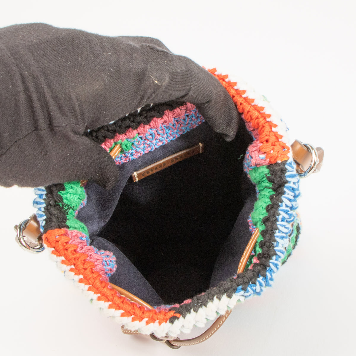 Miu Miu Multicolor Crochet Drawstring Pouch