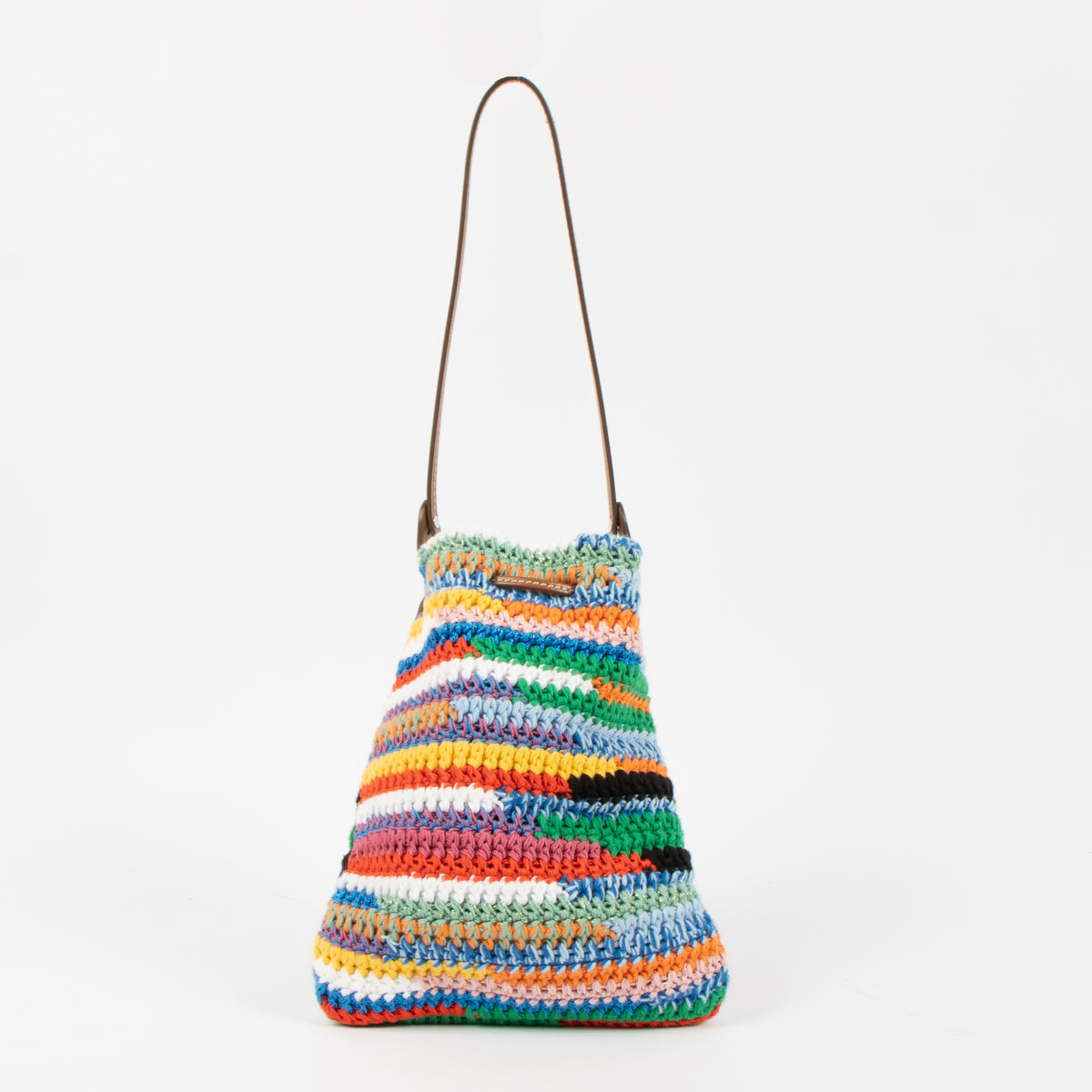 Miu Miu Multicolor Crochet Drawstring Pouch