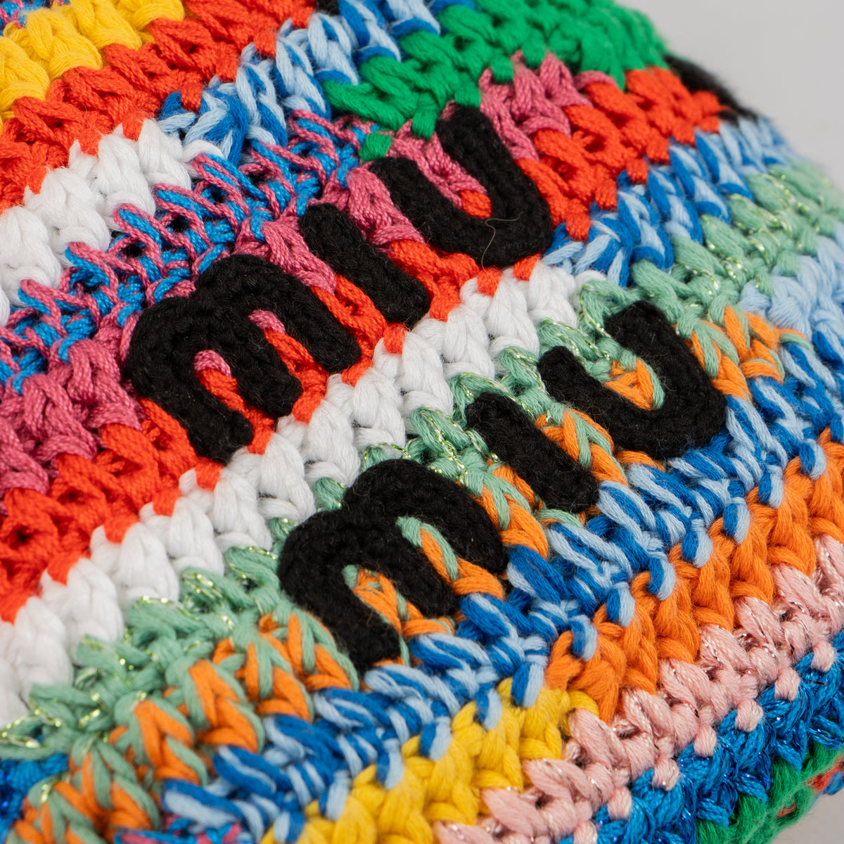 Miu Miu Multicolor Crochet Drawstring Pouch