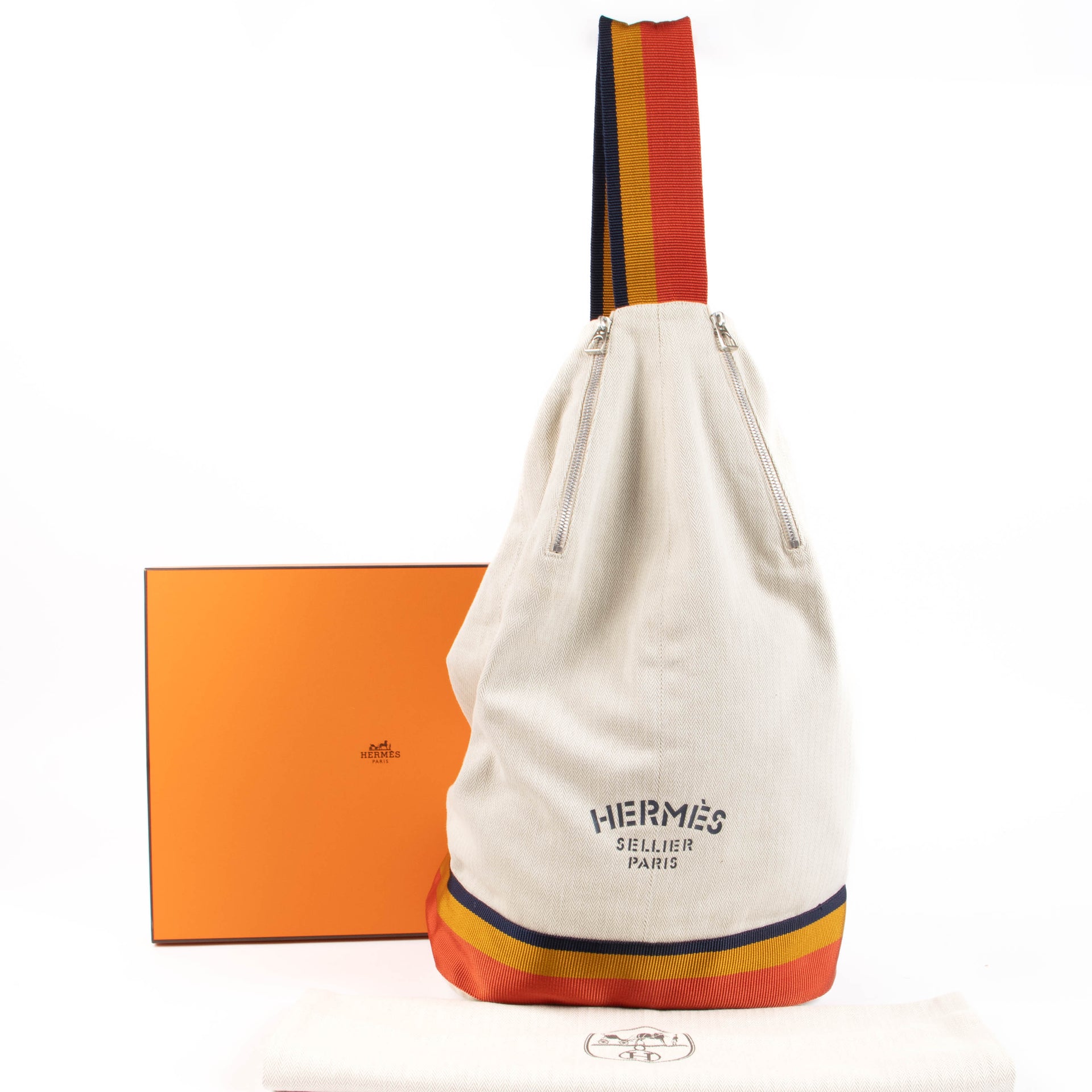 Shop the authentic Hermes Canvas Cavalier Sling Bag second hand on Labellov.com