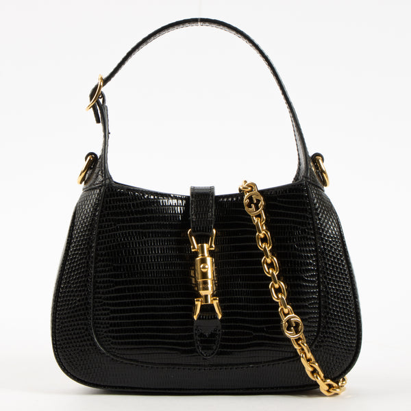 Shop this authentic Gucci Black Lizard Jackie Mini Bag pre-loved on Laballov.com